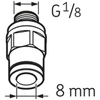 Schlauchanschlussnippel mit Außengewinde G 1/8 LAPF M1/8